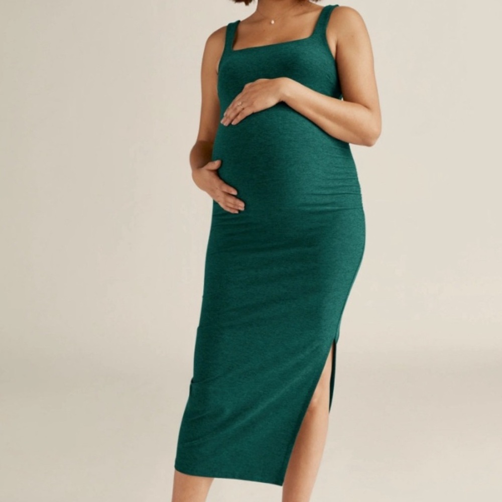 Teal Heather Beyond yoga maternity dress
